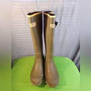 Alpine Vintage Olive Green Waterproof Rubber Boots